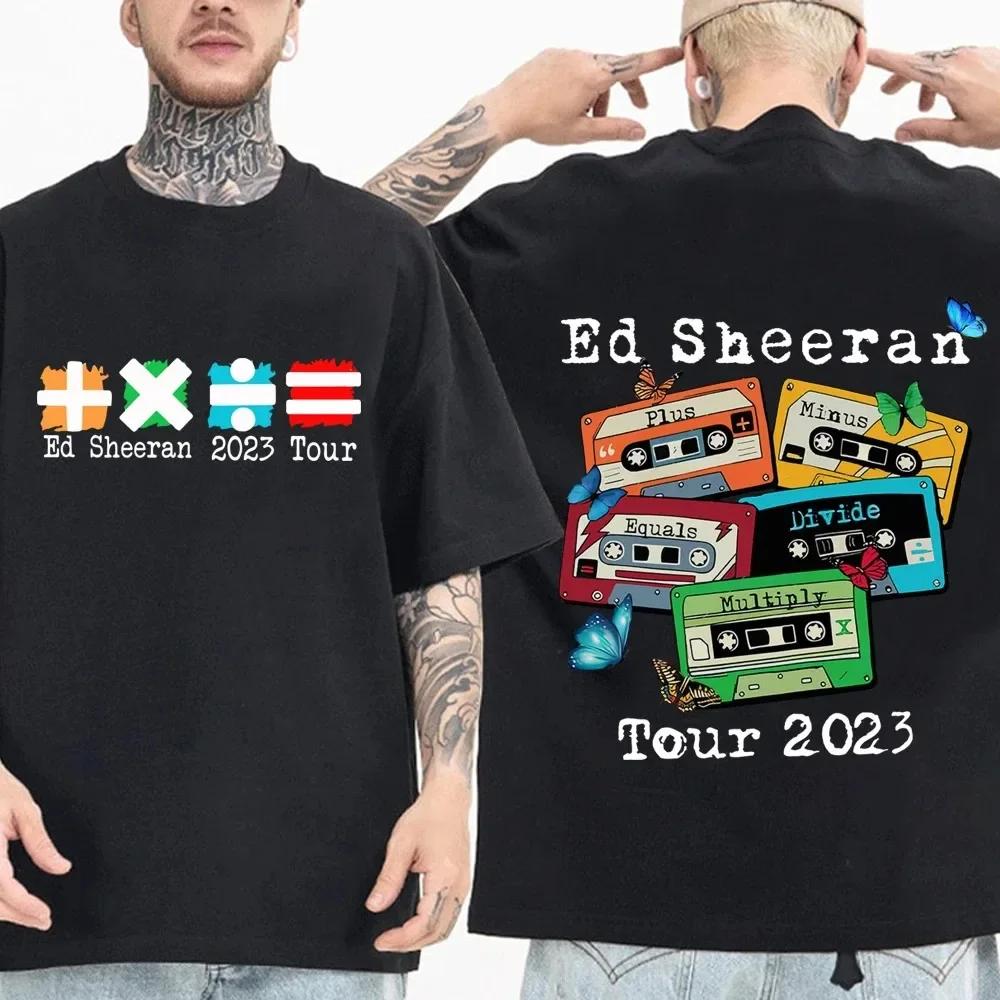 Ed Sheeran 2024 World Tour T-Shirts Man Woman Harajuku Hip Hop O-Neck Short Sleeve Shirts Fans Gift