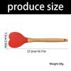 Food Grade Silicone Heart Shape Spatula with Wood Handle For Cake Decorating Stirring Folding Dough Kitchen Utensils