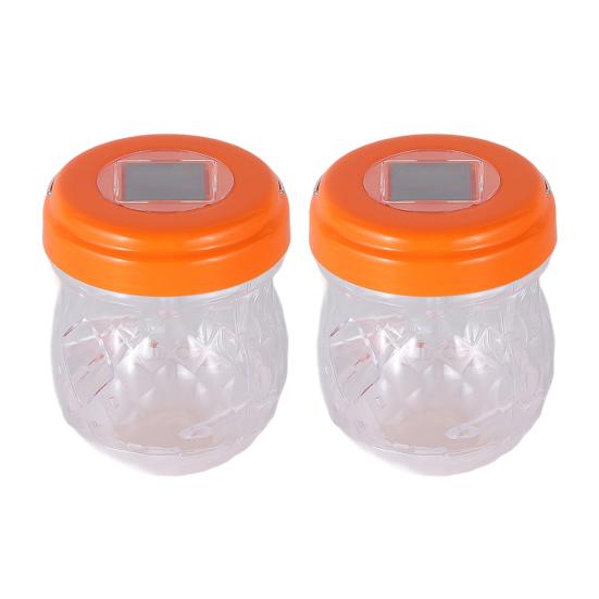2/4Pcs Outdoor Hanging Wasp Trap Solar Powered Hornet Bee Catcher with UV LED Light Reusable Outside Garden Patio Yellow Jacket Trap Bottle