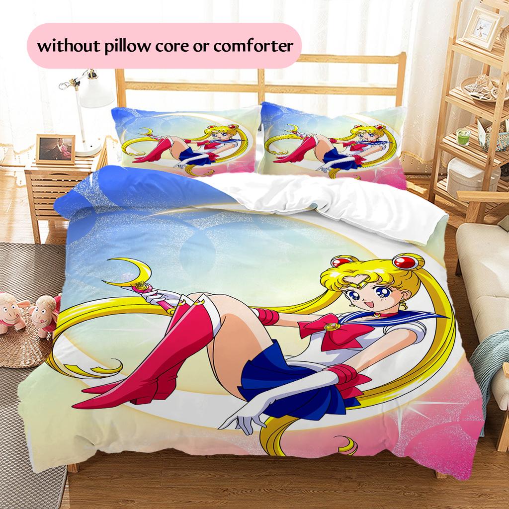 Sailor Moon Sailor Moon Duvet Cover & Pillowcases, Sailor Moon Fan Bedroom Bedding, Perfect Gift.chl