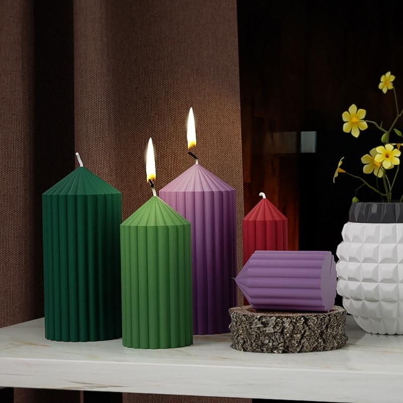 Zylinderkerzen-Silikonform zur Kerzenherstellung, Säulen-Aromatherapie-Kerzenharzform, Epoxidharz-Gussform für Seife