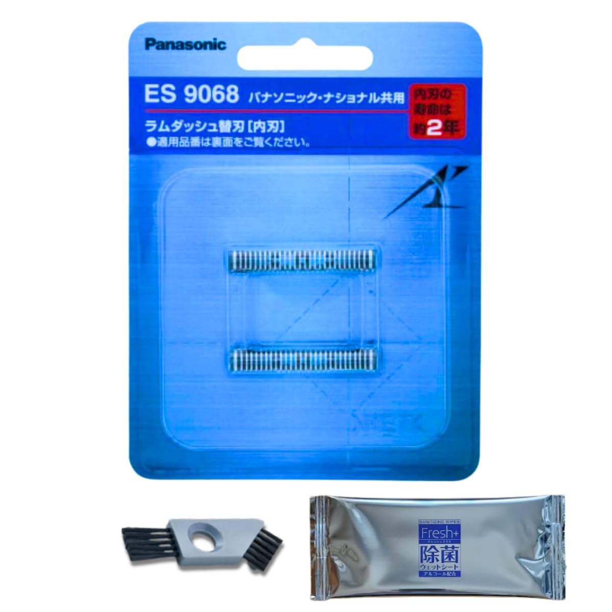 

ES9068 Сменное лезвие для бритвы, 1 помазок, 1 влажная салфетка в комплекте [Оригинал производителя] для мужчин (внутреннее лезвие) + серебряный