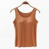 Summer Women Modal Camisole Lingerie Top Wide Shoulder Straps Five Finger Cup Chest Pad Large Size Multiple Colors