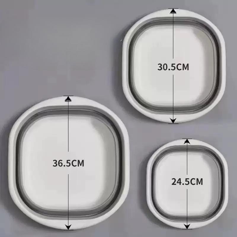 JOYBLISS 3 Pack Collapsible Tub Wash Basin Laundry Baskets Space Saving Storage Container for Dishing Fruit Camping Laundry Hiking Home