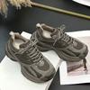 Leather Dad Shoes Women's Shoes Spring and Summer New Versatile Thick Heightening Casual Shoes Sports Shoes Women's