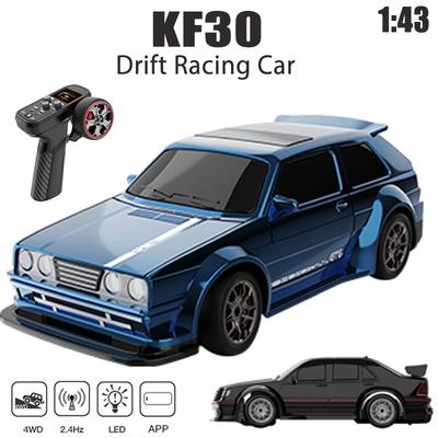 Kf30 1:43 4Wd Drift Racing Car With Gyroscope Speed Adjustment Real Lighting Control And Damping High Speed Rc Cars For Kids Toy