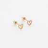 Lunne 14K Lovely Heart Piercing Earrings (14K Gold) S12