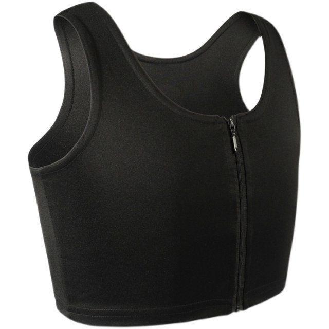 

Ice Silk Chest Sculpting Vest for Women - Zipper Binder with Bust Reduction & Body Shaping Features 4XL чёрный