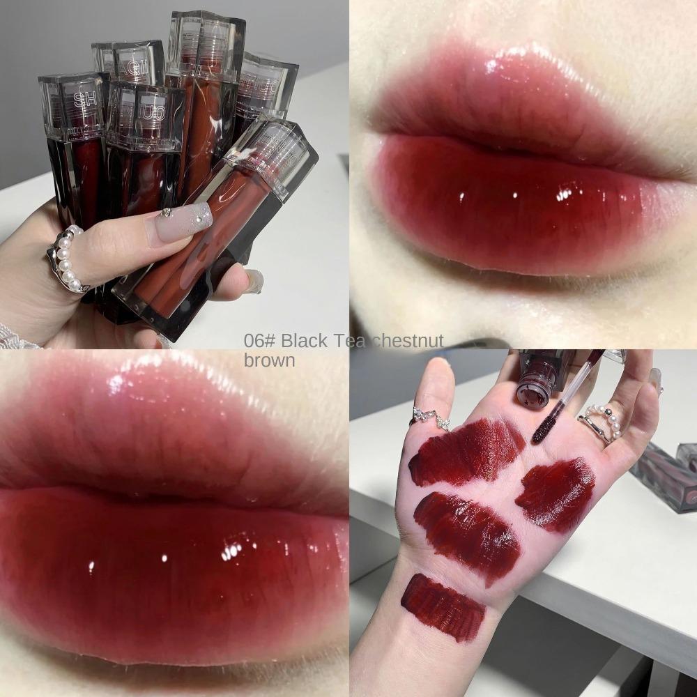 Sexy Red Lip Tint 6 Color Dyeing Lip Gloss Water Crystal Long Lasting Lip Stick Velvet Ink Waterproof Liquid Lipstick Cosmetic
