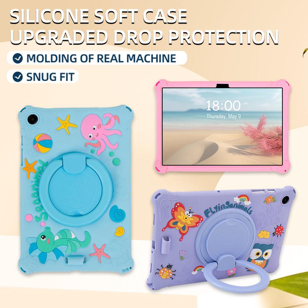 Funda Para For Samsung Tab A9 Plus Soft Rotating Stand Case A9+ SM-X210N/X216B 11inch Cartoon Protective Cover