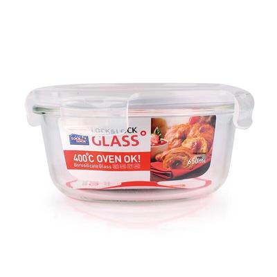 LocknLock Heat-Resistant Glass Round Food Container