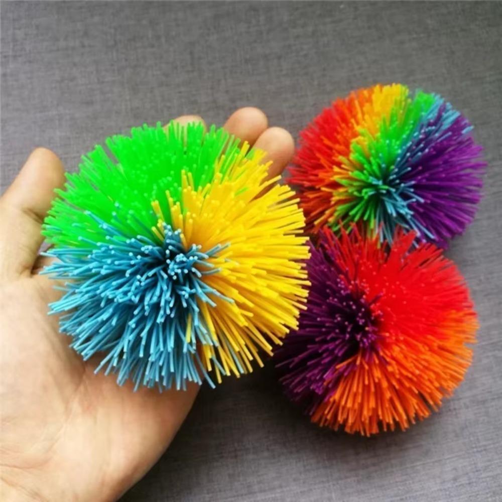 1 pièce 6 cm 9 cm Boules de Fil de Caoutchouc Colorées Jouets pour Enfants Anti-Stress Balle Élastique Jouets Nouveautés pour Enfants Jouet Boule en Caoutchouc Amusant