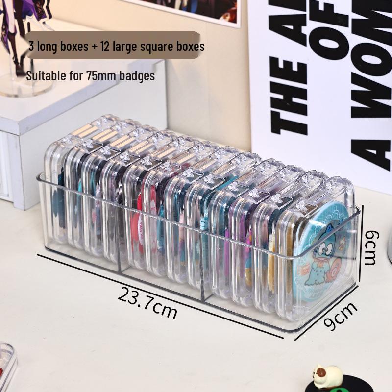 Clear Flip-Top Nail Art & Jewelry Storage Box
