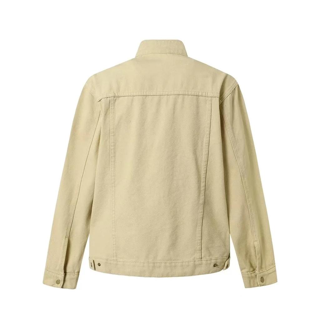 2026 Men Retro Washed Canvas Jacket Men Autumn Fashion Men Casual Baseball Coat Men American Style Overcoat Men Cargo Jackets