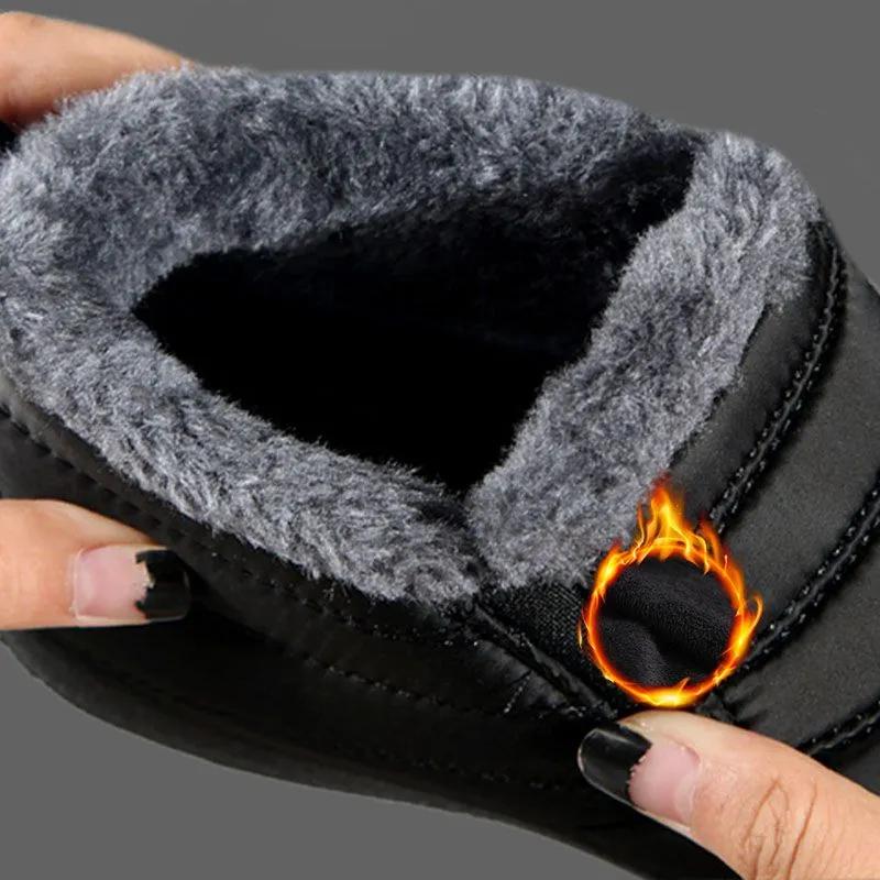 Winter Wasserdichte Baumwollstiefel, Herren- und Damen-Kurzschaft-Schneestiefel in Übergröße, Rutschfeste Stiefel