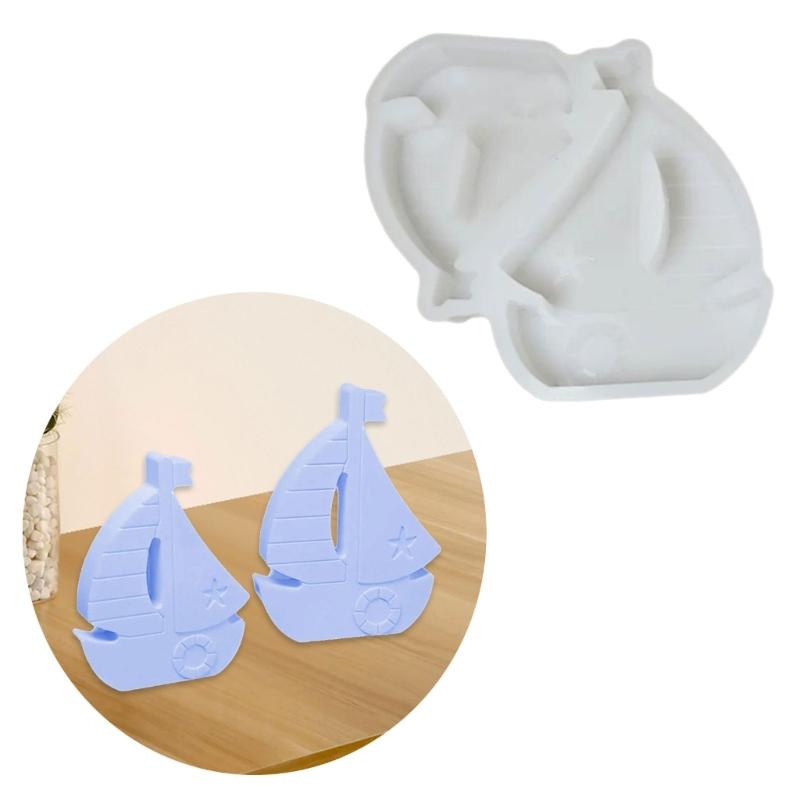 Sailing Ship Silicone Candle Molds Easy Demolding Epoxy Resin Silicone Molds for Handmade Candle Soap Gypsum Decoration