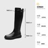Customized 2025 Leather Knight Boots Women's British Style Boots Autumn and Winter Martin Boots But Knee High Boots
