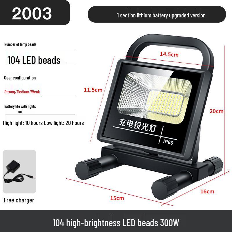 Rechargeable Super Bright Floodlight for Emergency, Construction, and Outdoor Use