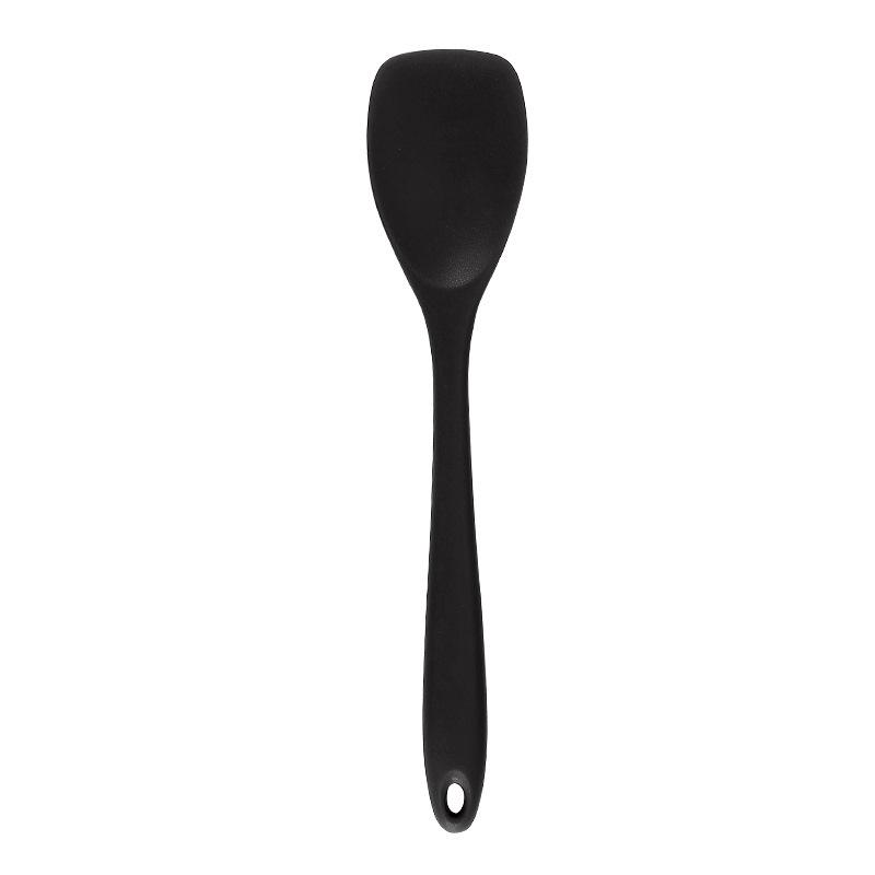 Silicone Kitchenware Set: Non-stick Spatula, Salad Spoon, Slotted Spoon, Rice Spoon, Flour Scoop, Strainer