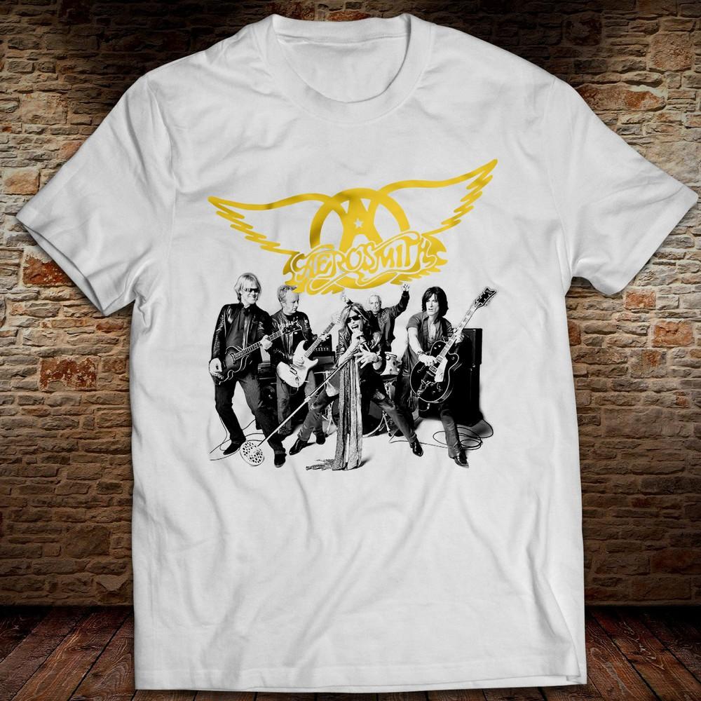 Aerosmith T-Shirt Steven Tyler Get Your Wings Permanent Vacation Nine Lives Unisex T-Shirt Graphic Tee M