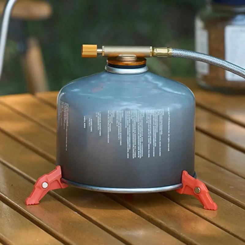 Widesea Foldable Gas Tank Bracket Bottle Shelf Stand Tripod Stove Base Stabilizer Folding Camping Burner Flat Canister Tripods
