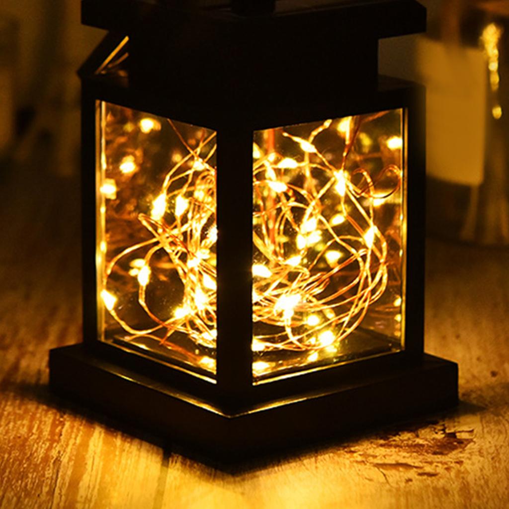 Solar Lantern Lights Outdoor LED Solar Table Lamp Hanging Lantern with Clip for Garden Patio Landscape Decoration