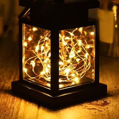 Solar Lantern Lights Outdoor LED Solar Table Lamp Hanging Lantern with Clip for Garden Patio Landscape Decoration