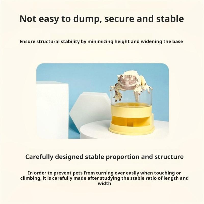 Transparent Reptiles Water Feeder With Automatic Water Refilling Space Efficient Design Technology