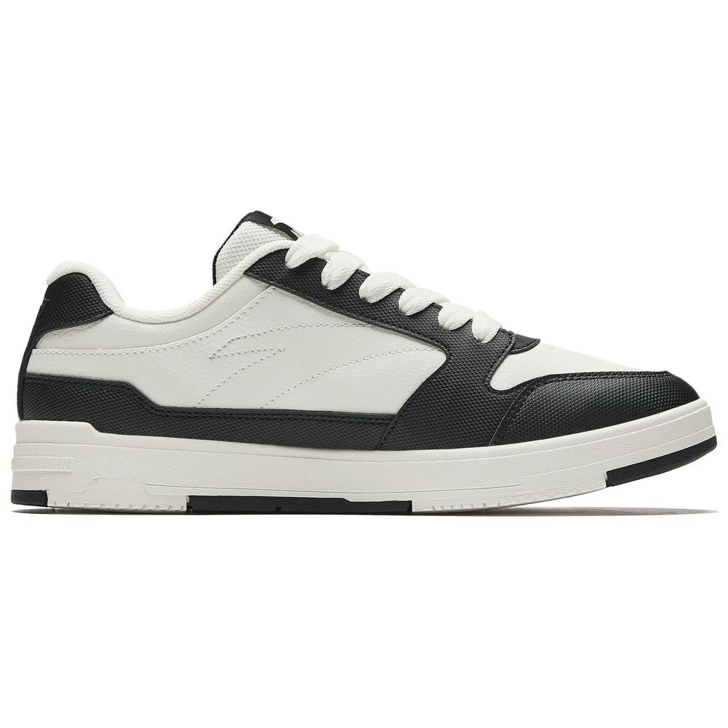 Anta Street Panda Sports Casual Height Increasing Wear Resistant Lightweight Non Slip Low Top Skate Shoes Men Sneakers White Black 912518007-5