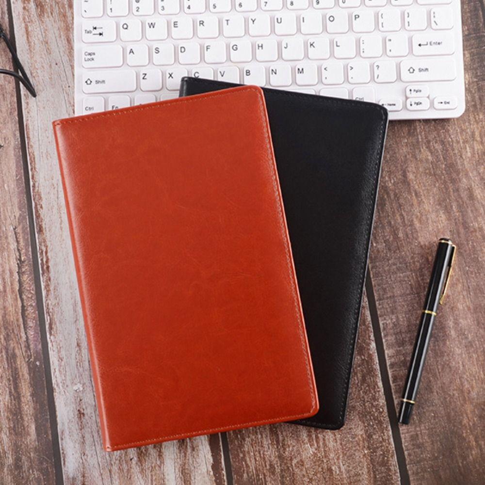 PU Leather A5 File Folder With Elastic Pen Insert Waterproof Business Meeting Contract Clamp Card Slot Writing Pad Restaurant