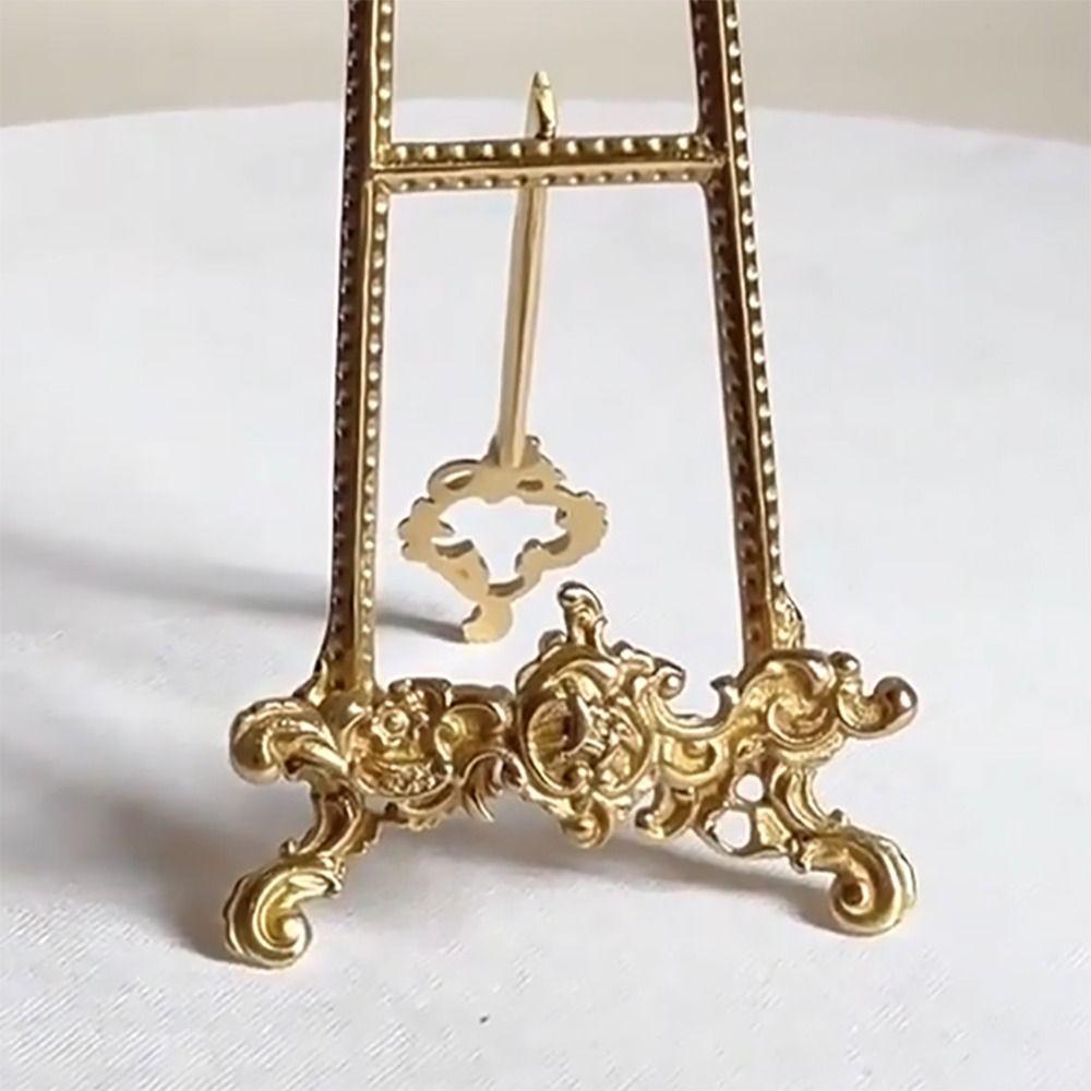 Antique Finish Photo Frame Display Rack Zinc Alloy Tray Rack Decoration Ornament Home Decoration