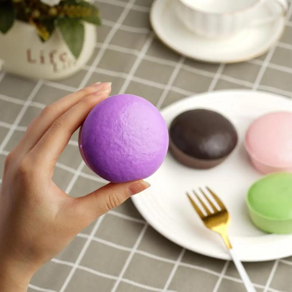 Purple Soft Potato Pinch Toy Sticky Small Cake Slow Rebound Decompression Candy Color Fun Party Gift Bun