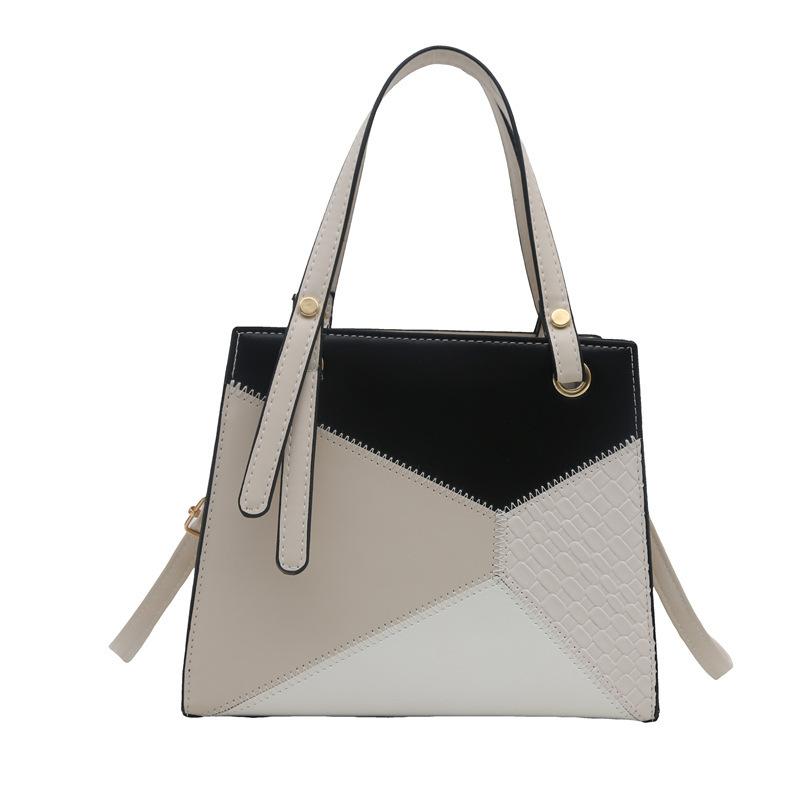 Women's Bag 2025 New Trendy Handbag Korean Version Personalized Contrasting Color Splicing Large-capacity Fashionable Shoulder Messenger Bag