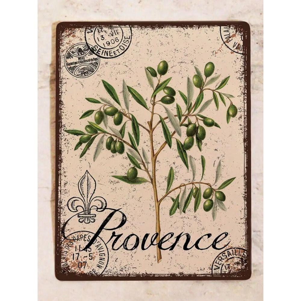 Vintage Floral Metal Sign 20x30cm Wall Decor