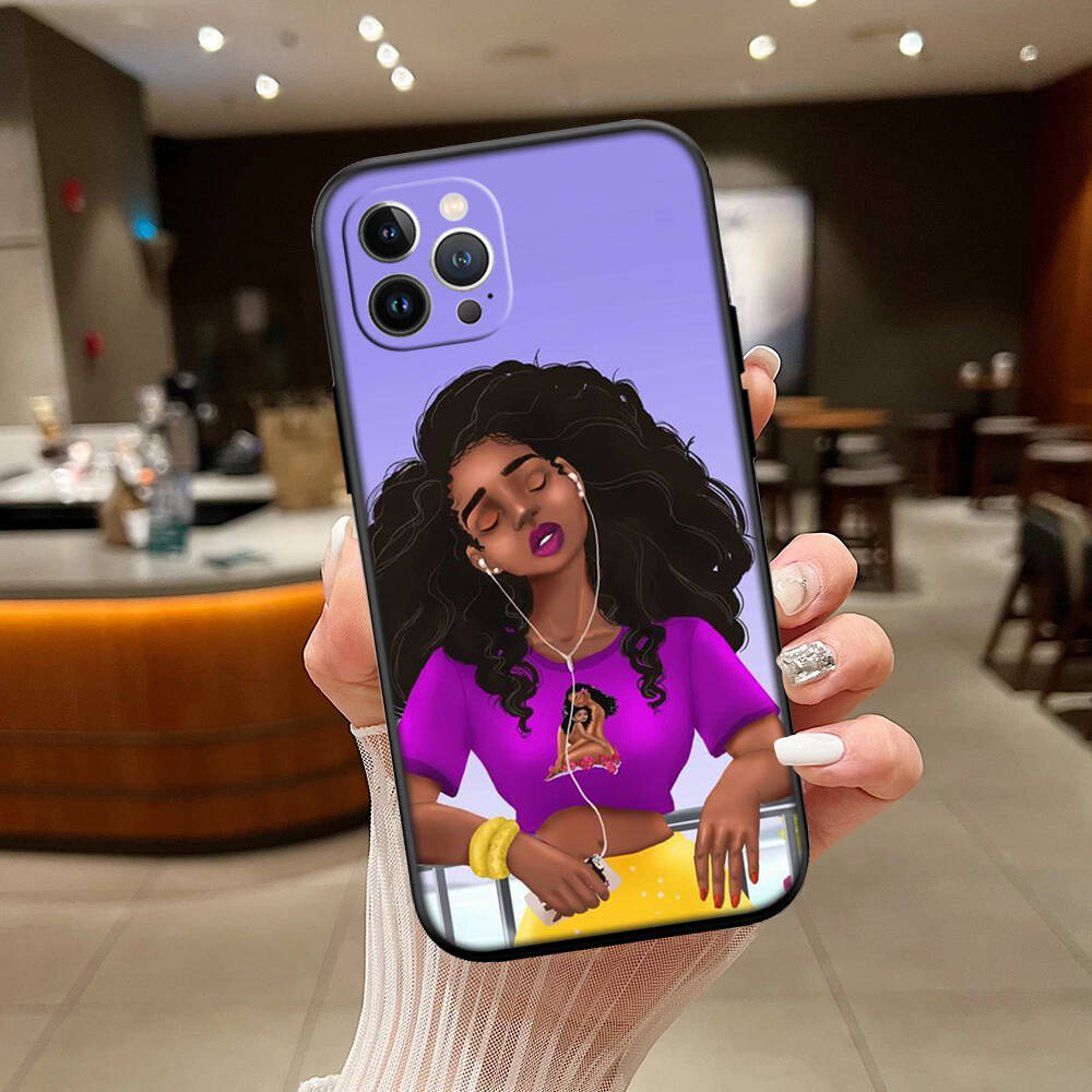 Chica Poppin Black Girl Phone Case for Xiaomi Poco C40 C51 C50 C55 C65 C71 C75 C85 F8 F7 F6 F5 F3 F2 X7 X6 X4 X3 M7 M6 M5 M4 M3 M2 Pro