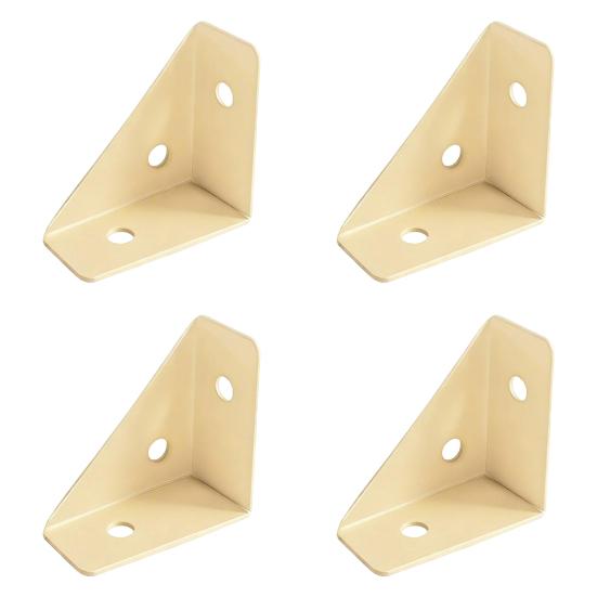 

4 шт. Угловой кронштейн Уголки из холоднокатаной стали Уголки 90 градусов Стальные усиливающие кронштейны Устойчивые к ржавчине мебельные соединители Small