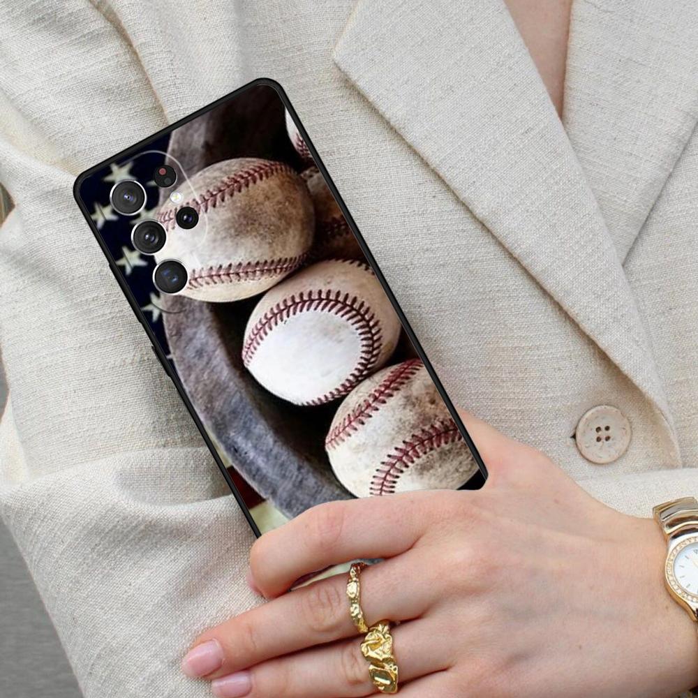 Baseball Texture Image Cell Phone Case for Samsung Galaxy S26 Ultra S25 S24 S23 S22 S21 S20 Note10 Cover