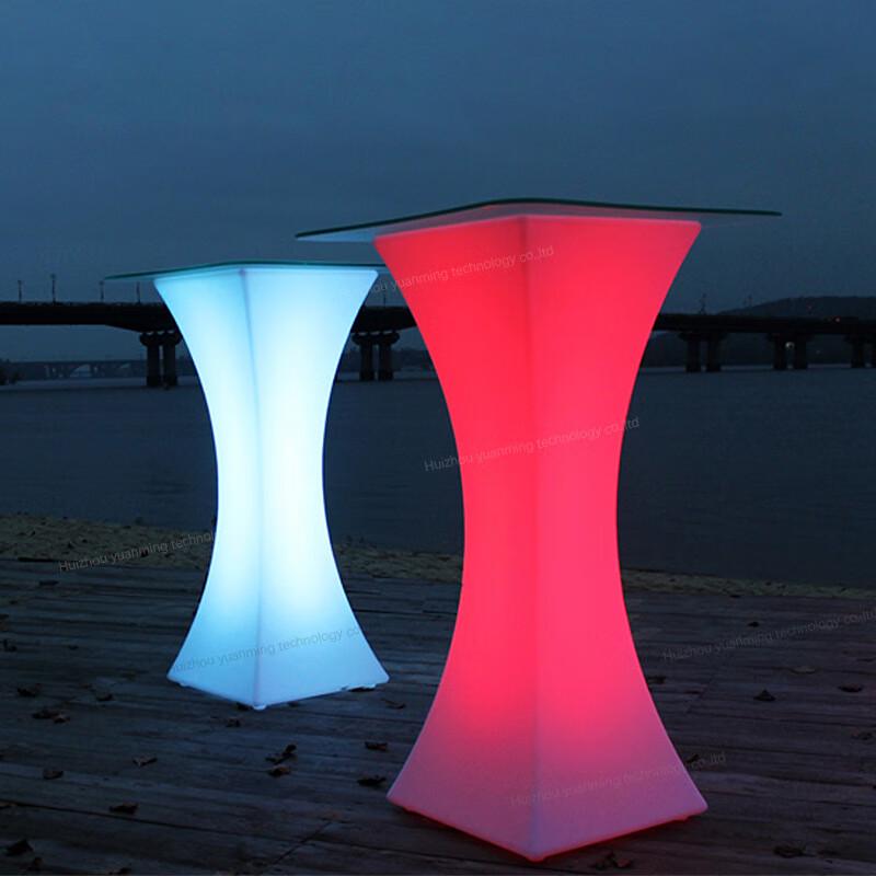 Rechargeable LED Luminous Square Table