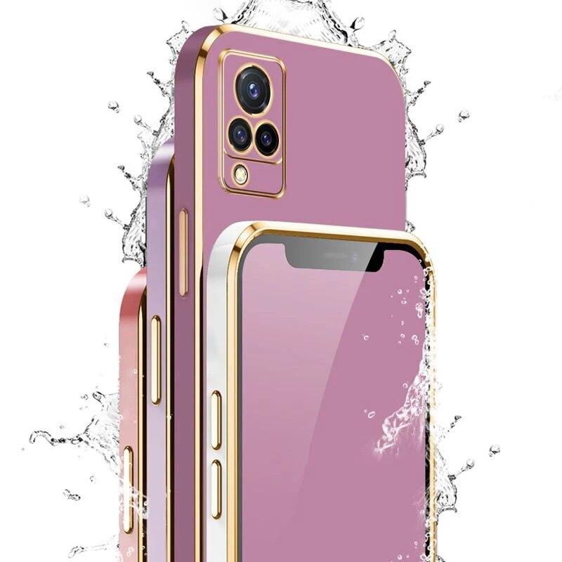 Für vivo V21 Fall Vivo V21e Telefon Fall VIVO V21 V21E 5G V21S Fall vivo v21e 5G Abdeckung luxus Quadratische Beschichtung Stoßfest Zurück Abdeckung