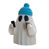 Halloween Ghost Figurine Cute Ghost Holding Phone And Cup Statue Small Ghost Tabletop Ornament for Halloween Home Decor