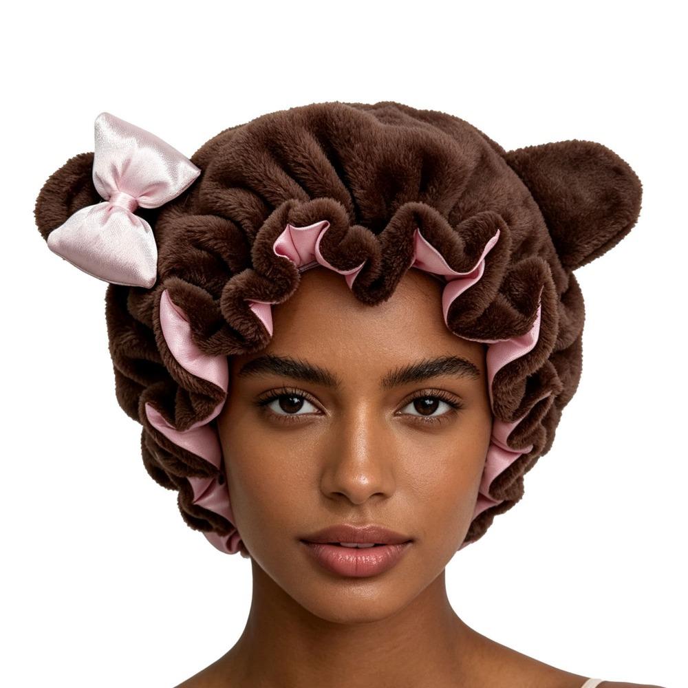 Soft Hair Drying Cap Absorbent Hair Towel Quick Drying Hair Bonnet Night