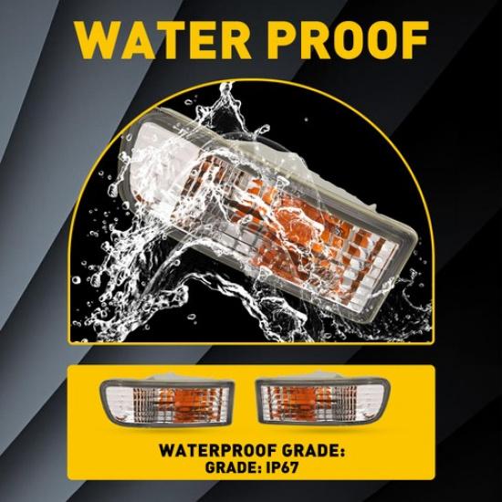 For 1999-2002 Toyota 4Runner Left&Right Side Clear Lens Turn Signal Lights Set A