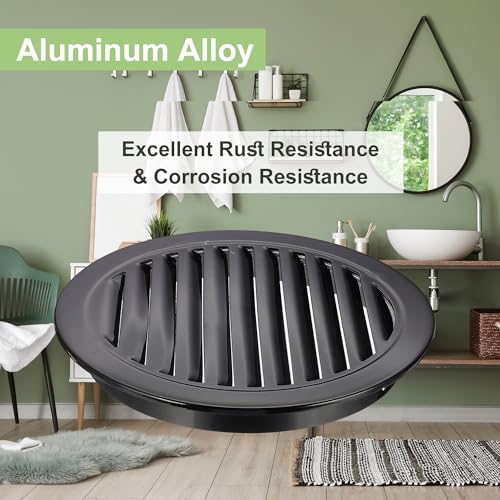 PATIKIL Round Air Vent Cover, 298mm Opening Diameter, Aluminum, for Natural Ventilation, Home Renovations, Bathrooms, Kitchens, and Wall-Mounted Home