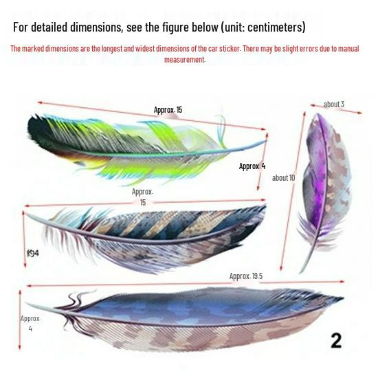 3D Reflective Feather Car Door & Body Stickers: Scratch Cover & Creative Decoration