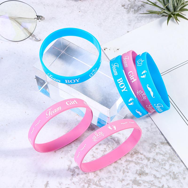 36 stk Kjønnsavslør armbånd Team Boy Silikon Armbånd Team Girl Gummi