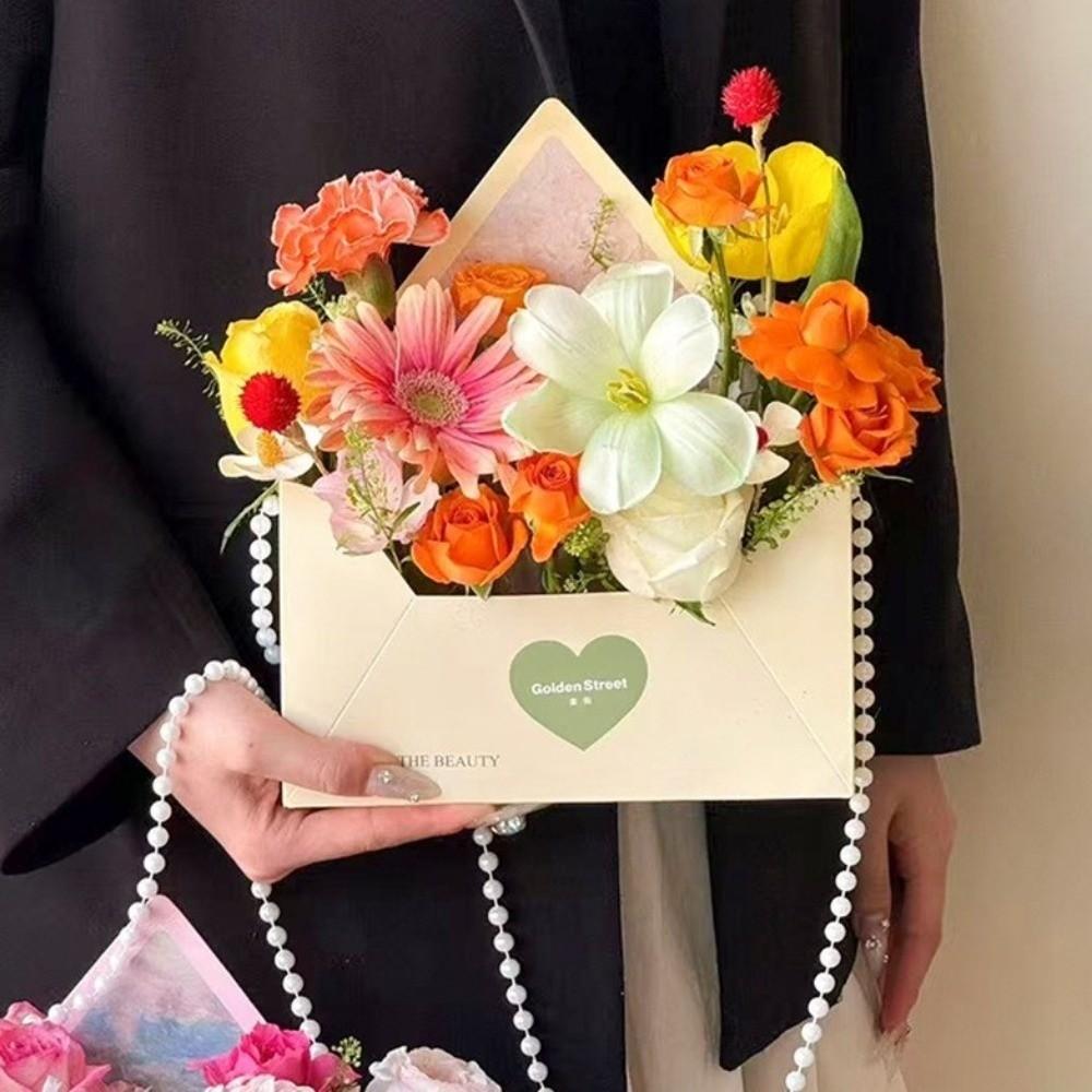 5pcs Elegant Handmade Flower Package Box DIY Gift Wrapping Flower Envelope Box Floral Arrangement Box Wedding