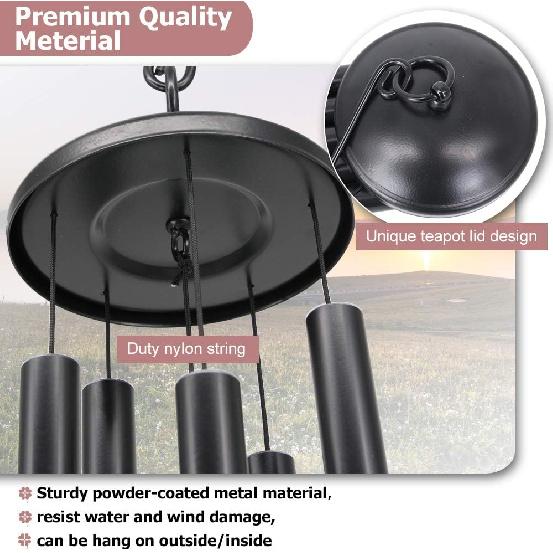 30-Inch Sympathy Wind Chimes for Outside, Unique Memorial Chimes for Loss of Loved One Unique Sympathy Chimes for Funeral As Outdoor Decor for Patio