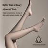 Black Silk Ultra-Thin Seamless Sheer Stockings with T-Crotch Design for Spring and Summer
