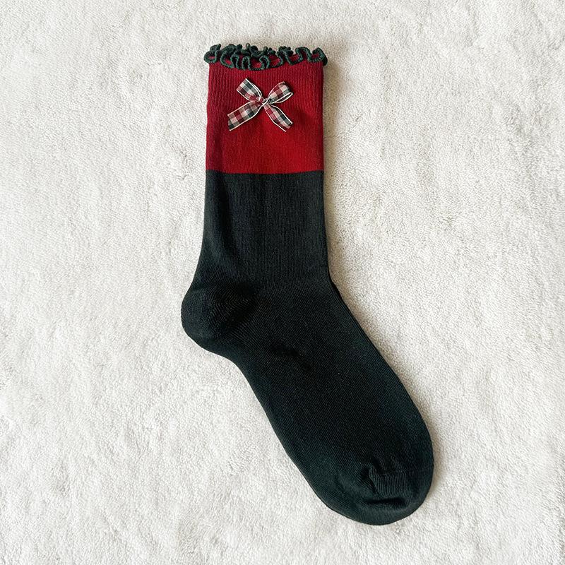 Damen Niedliche Cartoon Weihnachtsstrümpfe: Mittelwaden-Baumwollsocken, Herbst Winter Vielseitiges Geschenk