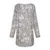 Women's Casual Round Neck Sequin Printed Long Sleeve T-Shirt Top